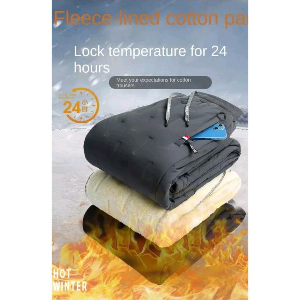 Winter‎ Pants, Plush and Thickened Workwear Casual Warm Sports Men's - Picture 5 of 13